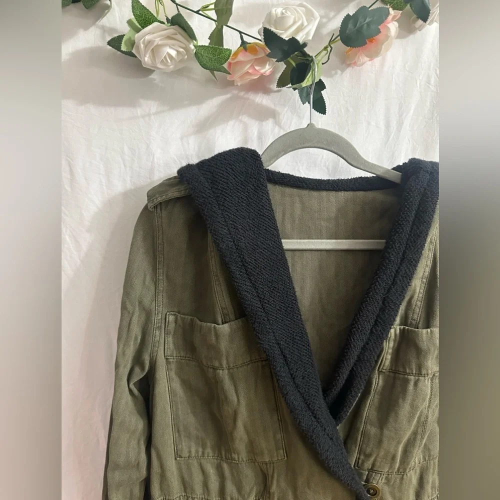 Free people drawcord waist slouchy jacket